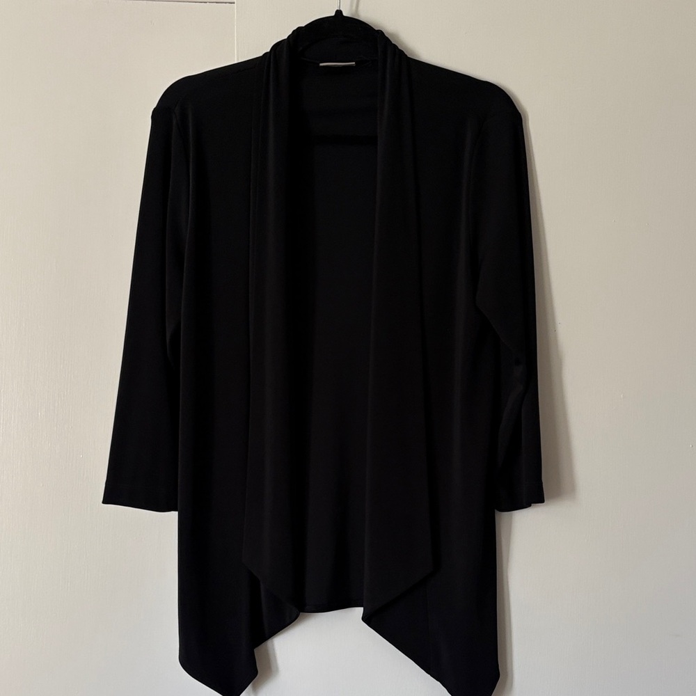 Chico's Elegant Black Open-Front Cardigan
